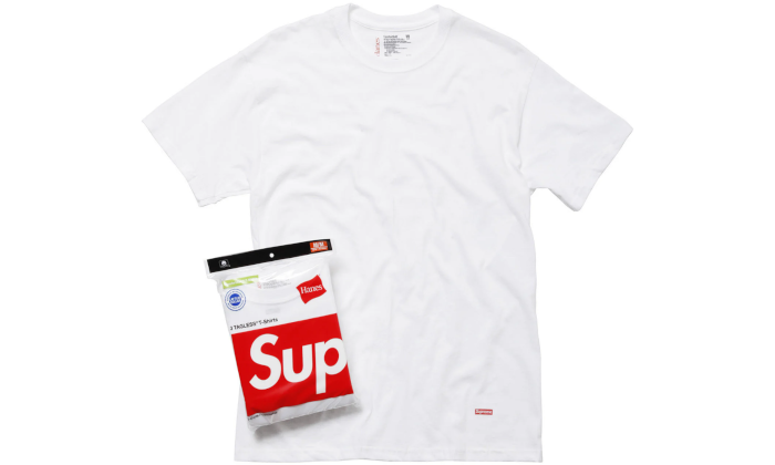 Supreme x Hanes Tagless Tee White - DROP UP