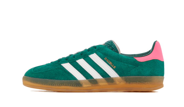 Adidas Gazelle Indoor Lucid Pink Collegiate Green – DROP UP Adidas Gazelle Indoor Lucid Pink Collegiate Green – DROP UP