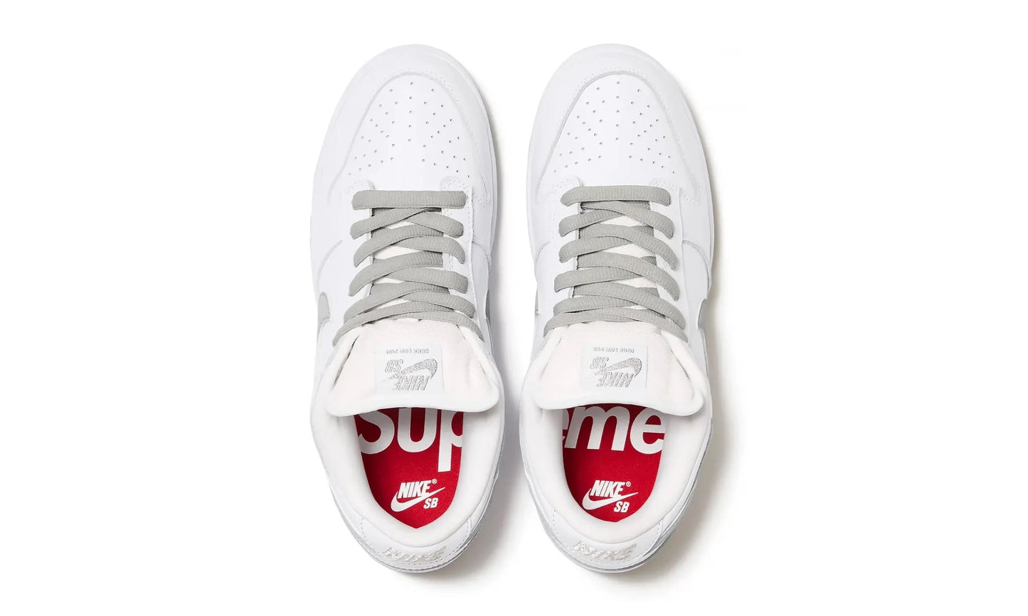 Nike SB Dunk Low Supreme 94 White Metallic Silver
