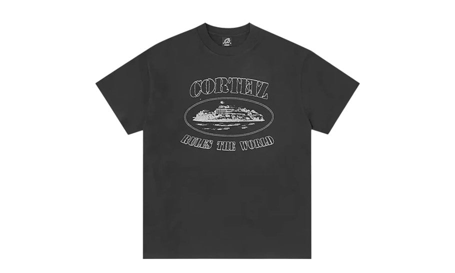 Corteiz Reflective Alcatraz Tshirt Triple Black