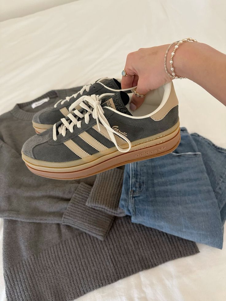 Adidas Gazelle Bold Grey Magic Beige Gum - DROP UP