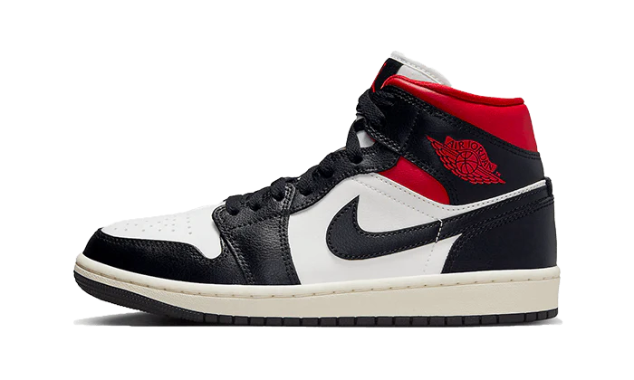 Air Jordan 1 Mid Black Gym Red Panda - DROP UP