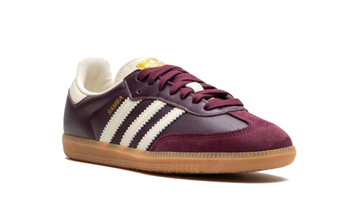 Adidas Samba OG Maroon Gold Metallic - DROP UP