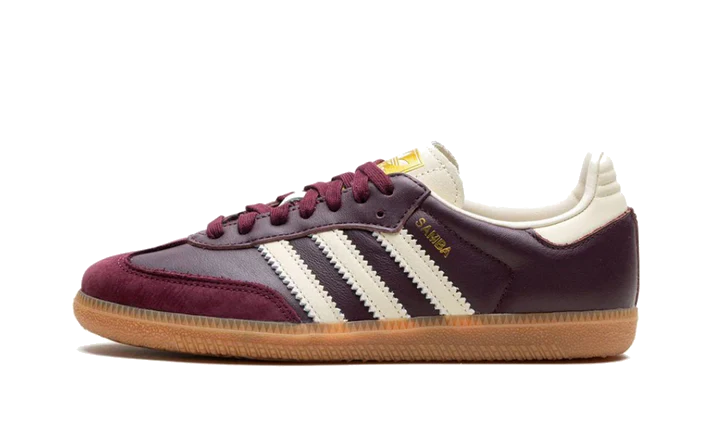 Adidas Samba OG Maroon Gold Metallic - DROP UP