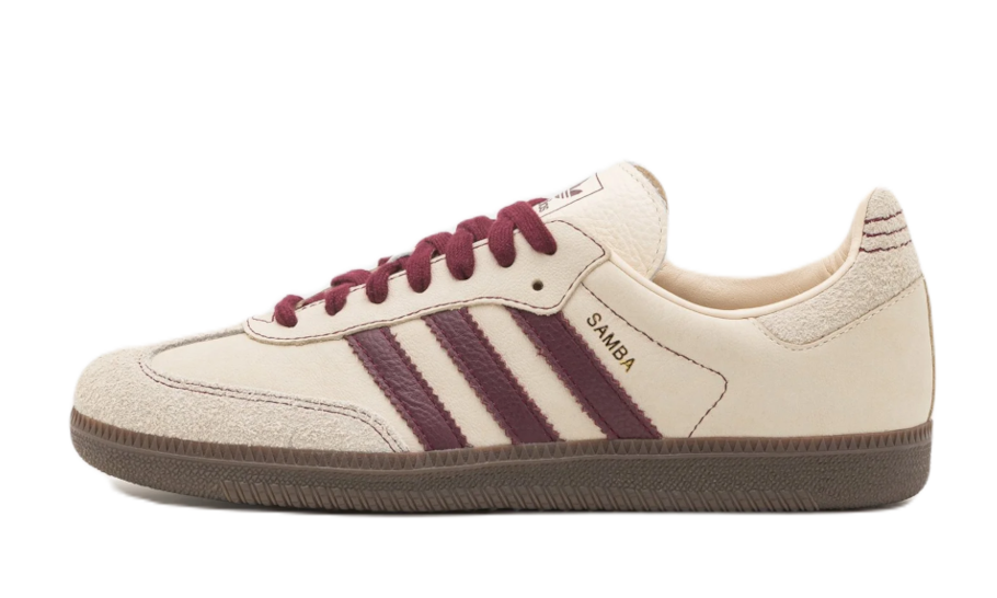 Adidas Samba OG Wonder White Maroon