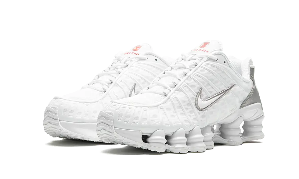 Nike Shox TL White Metallic Silver Max Orange - DROP UP