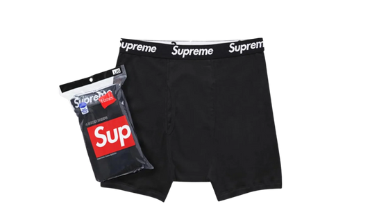 Bokserki Supreme x Hanes Czarne Black - DROP UP