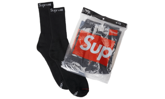 Supreme x Hanes Socks Skarpetki Black