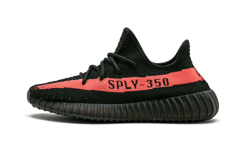 Yeezy Boost 350 Core Black Red Stripe - DROP UP