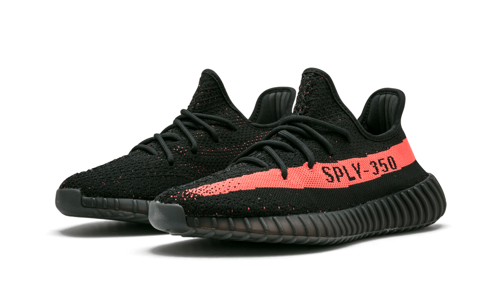 Yeezy Boost 350 Core Black Red Stripe - DROP UP