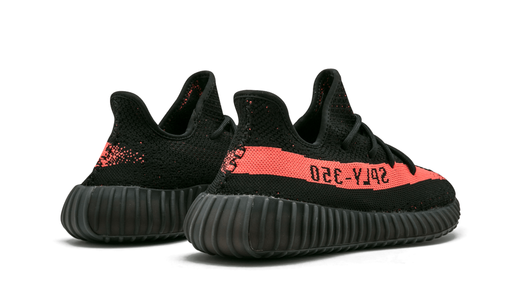 Yeezy Boost 350 Core Black Red Stripe - DROP UP