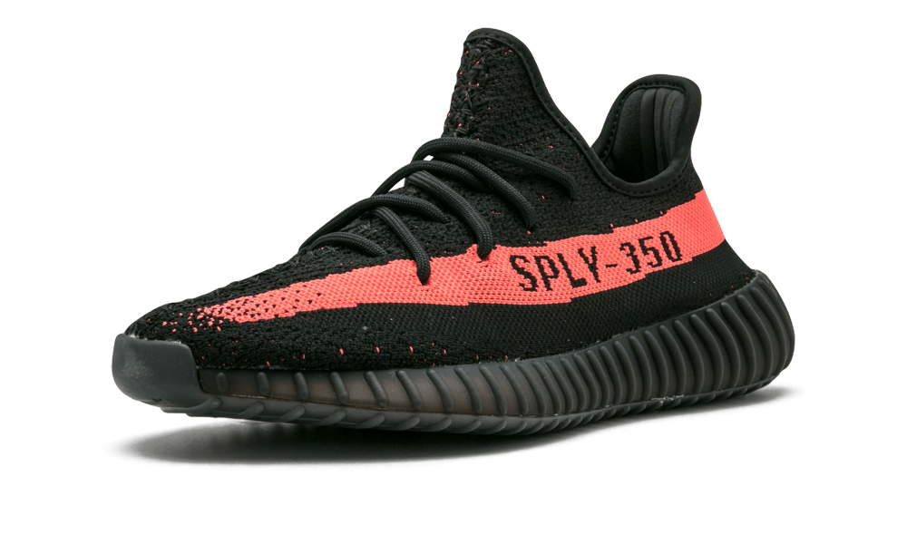 Yeezy Boost 350 Core Black Red Stripe - DROP UP