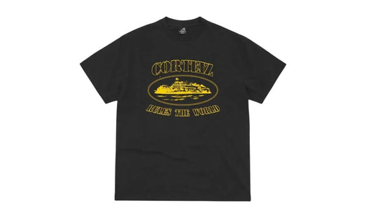 Corteiz OG Alcatraz Black Yellow Tshirt