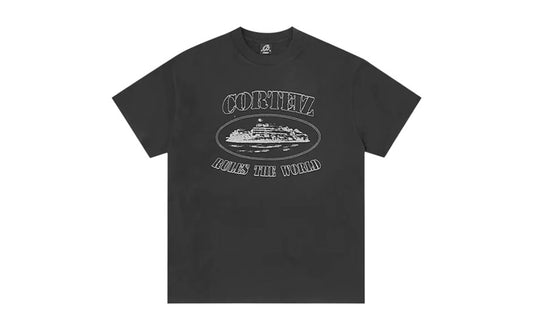Corteiz Reflective Alcatraz Tshirt Triple Black