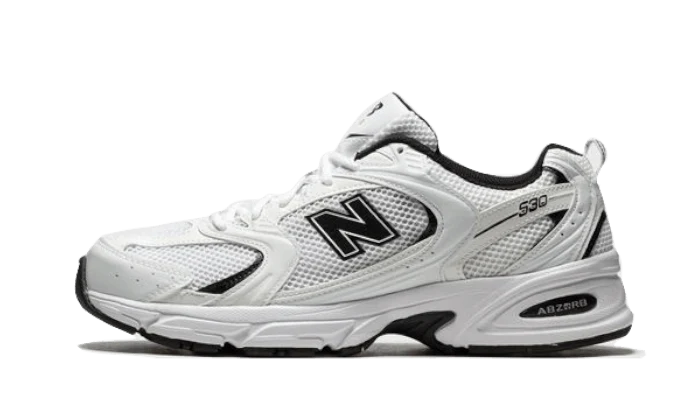 New Balance 530 White Black Details - DROP UP